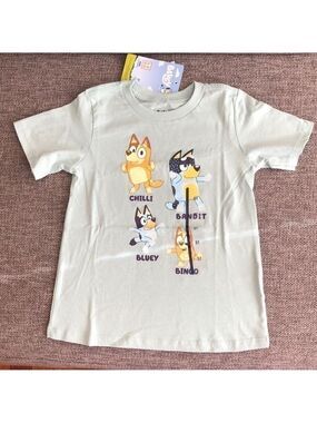 MOOSE Toddler Boy Girl Bluey Printed Short Sleeve T-Shirt Green 5T